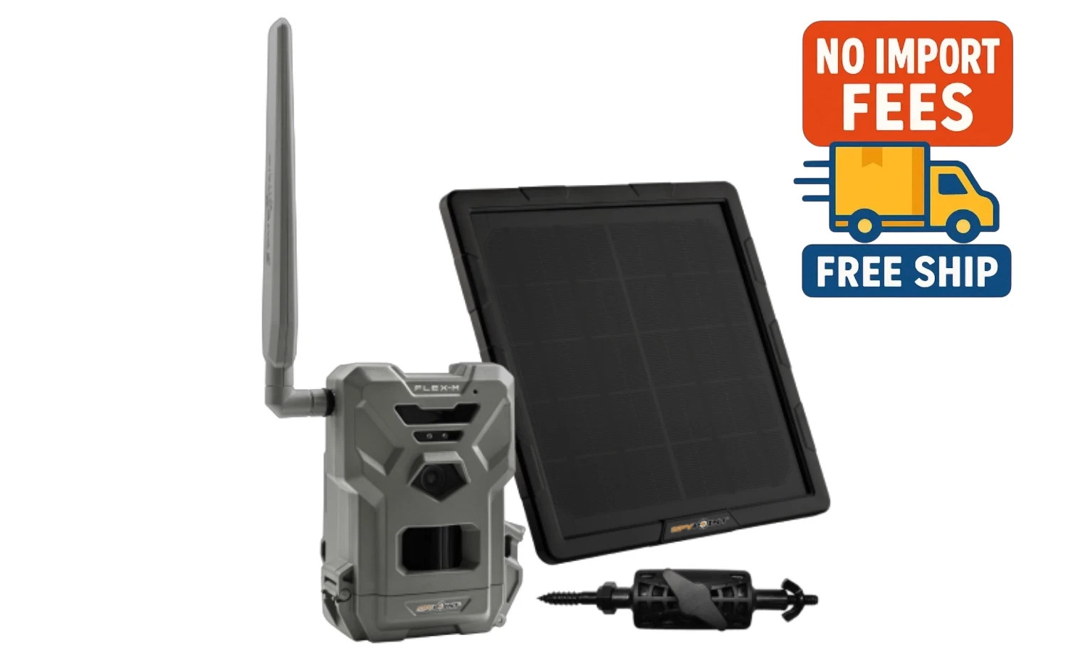 SPYP0INT FLEX-M Solar Cellular Trail Camera Bundle with SPLB-10 Panel NEW