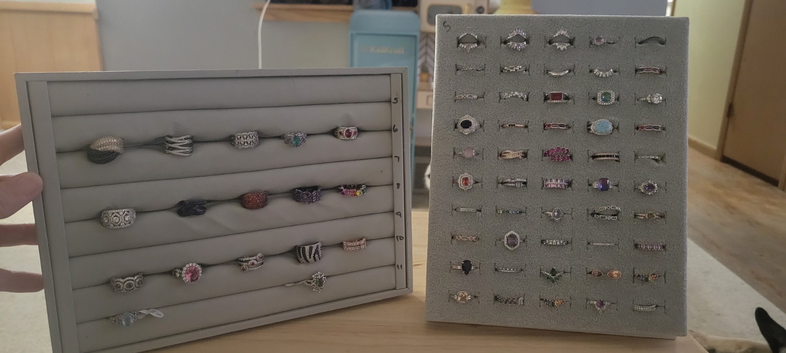 50+ Multicolor Metal & Stone Fashion Rings Mixed Lot Variety Assorted Styles