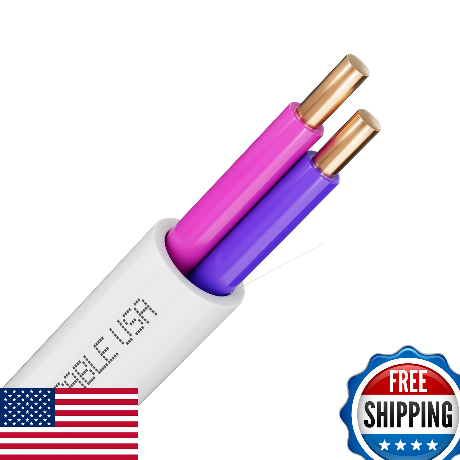 Syston Cable 18/2 CL3P Pure Copper LED Dimming Control Wire, RoHS Compliant