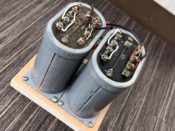 Western Electric REP 111C Line Transformer Repeating Coil Used Pair Wood Frame