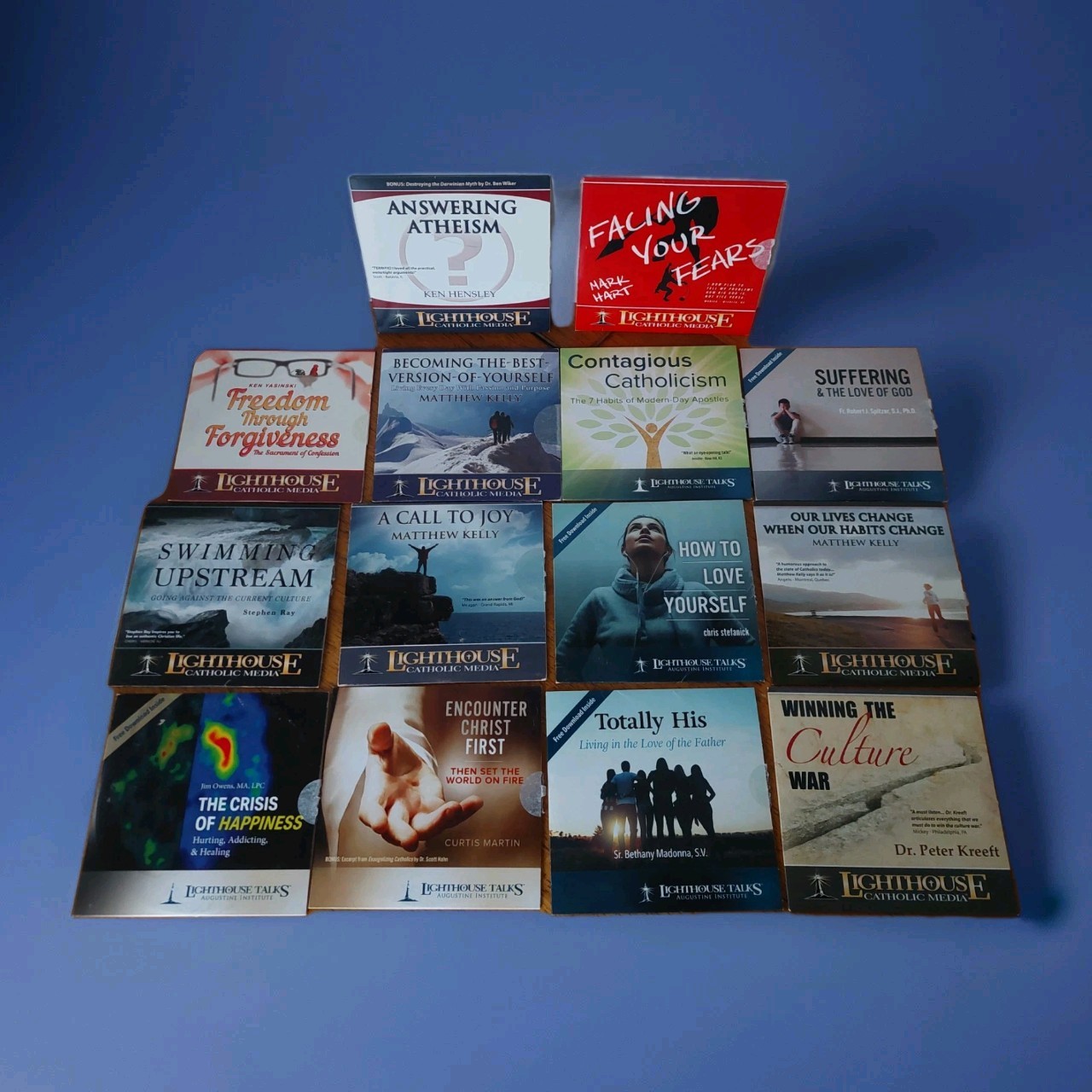 14 Christian Audio CDs Self Help Joy Struggles Culture Lighthouse Catholic Life