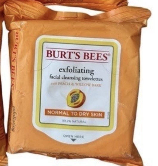 Burt's Bees Exfoliating Facial Cleansing Towelettes Peach & Willow Bark