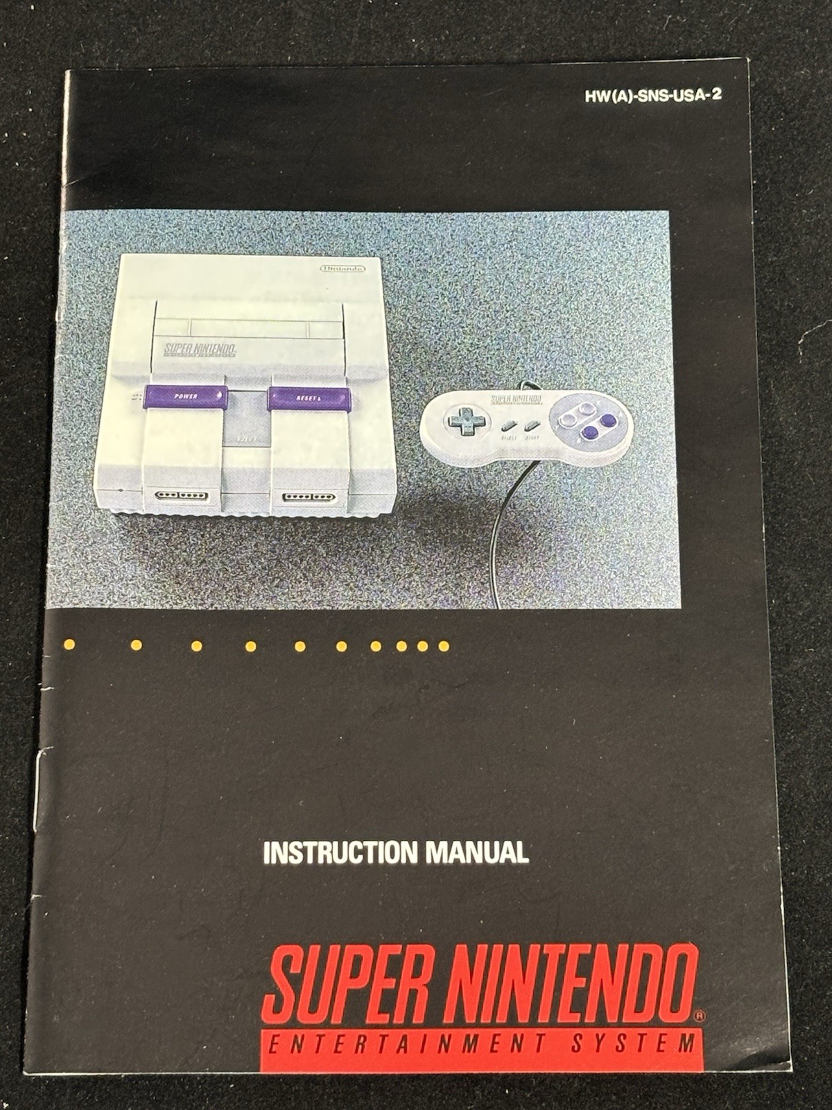 Super Nintendo SNES Instruction Manual Only 