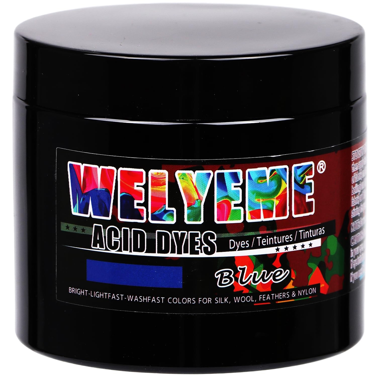 Acid Dye - Blue - 8 Oz. Vibrant Acid Dye for Silk, Wool, Nylons, and Feathers