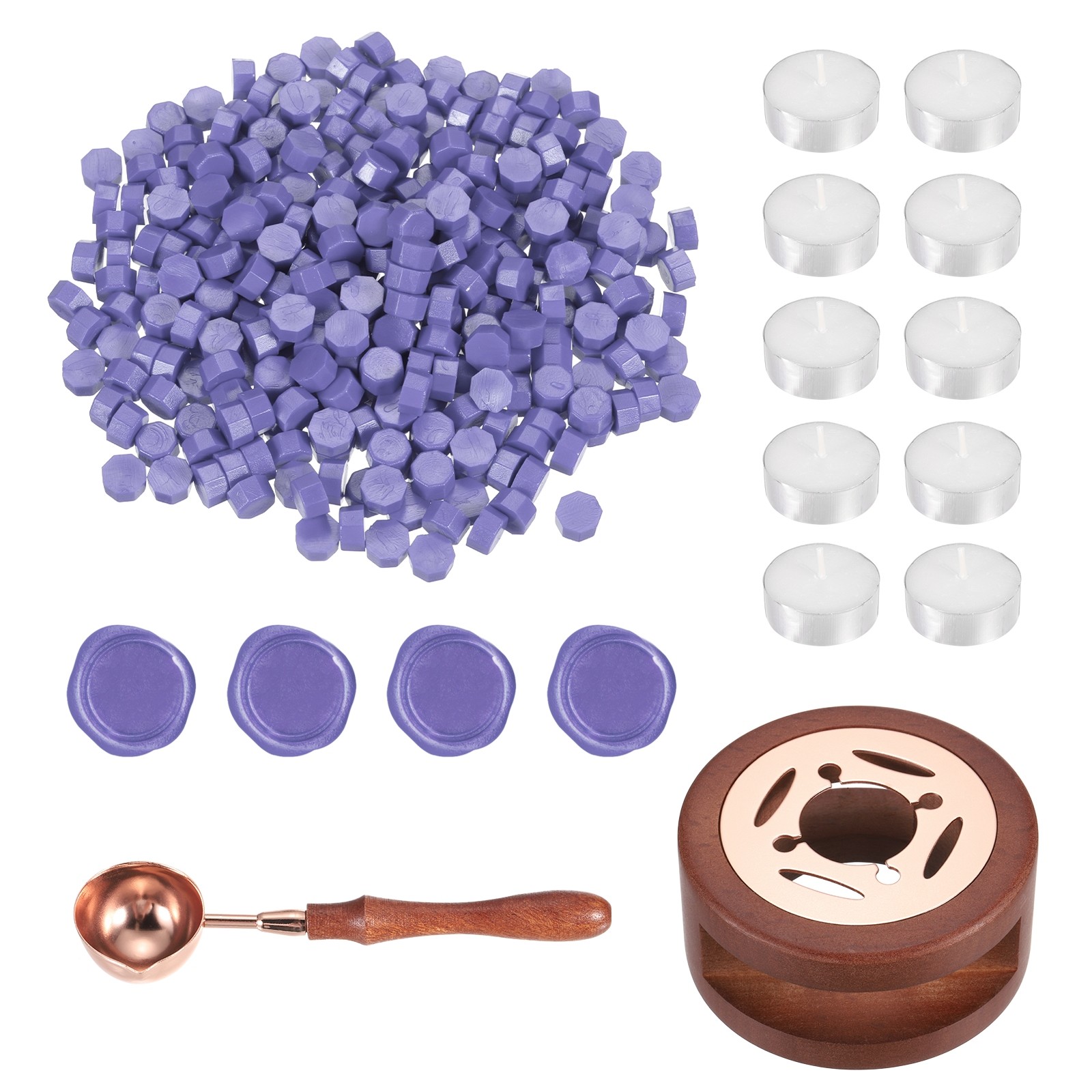 Wax Seal Kit, 300 Wax Beads, Candles, Pearl Purple
