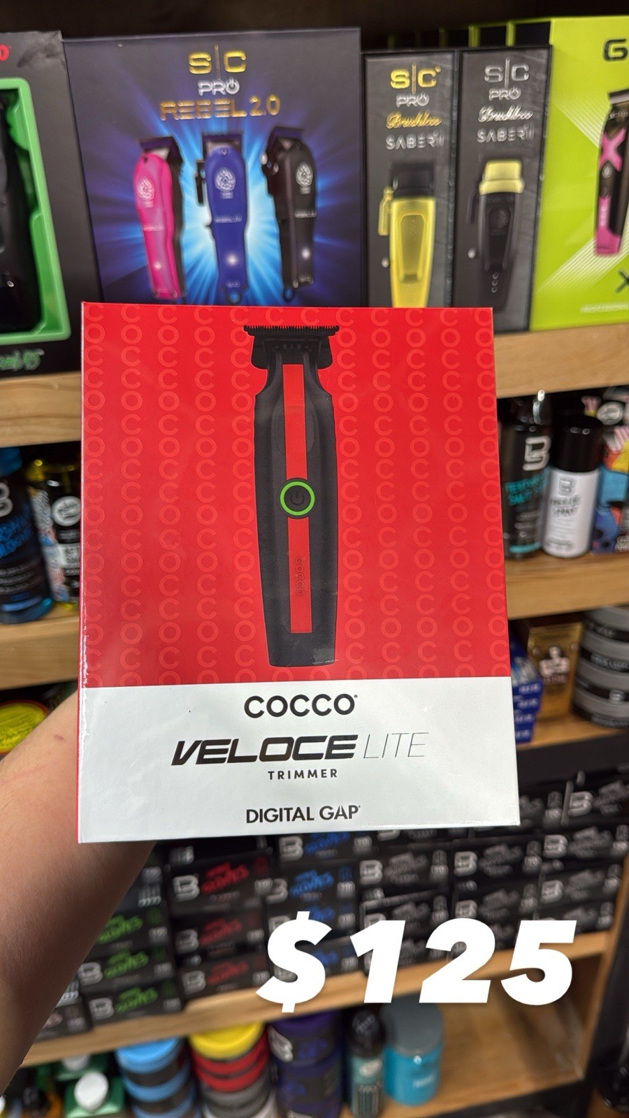 Cocco Veloce Lite Trimmer Digital Gap T-Blade Black Red Green White Face Head