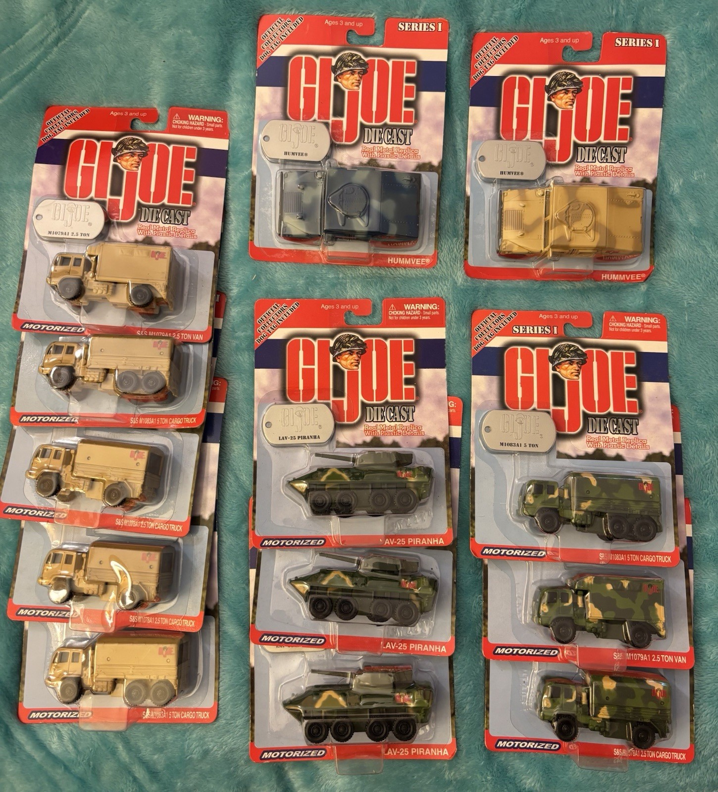 G.I. Joe Diecast Series 1 Motorized Military Vehicles - Lot of 22