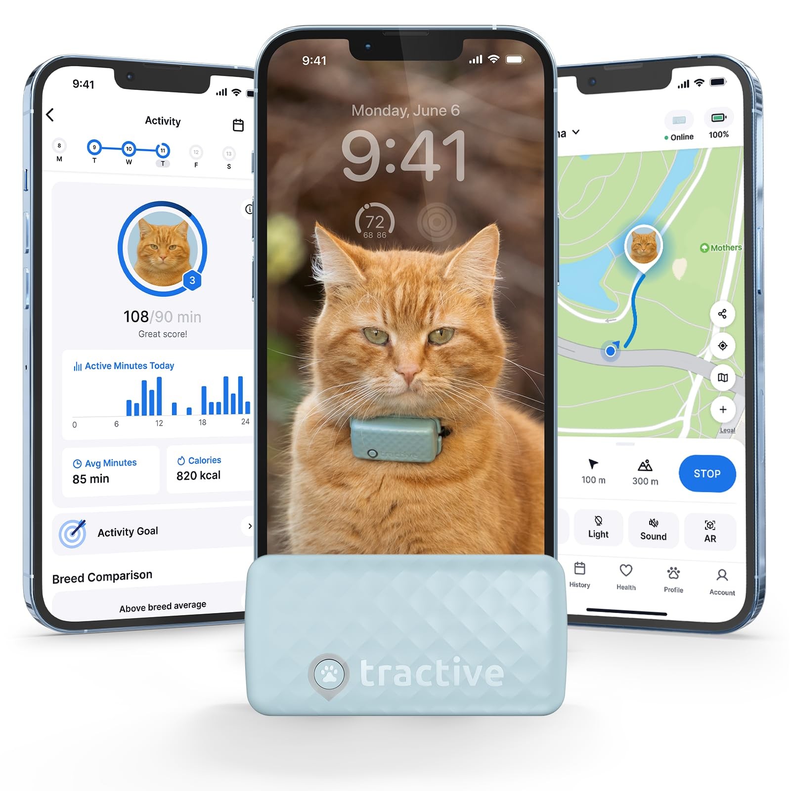 Tractive Smart Cat GPS Tracker | Real-Time Location & Wellness Monitoring for...