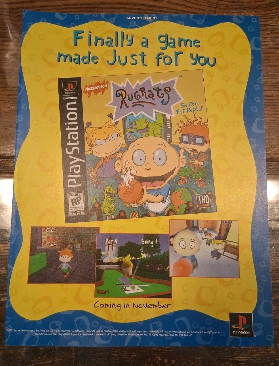 Rugrats Search For Reptar Video Game Vintage Print Ad 2004 8x11