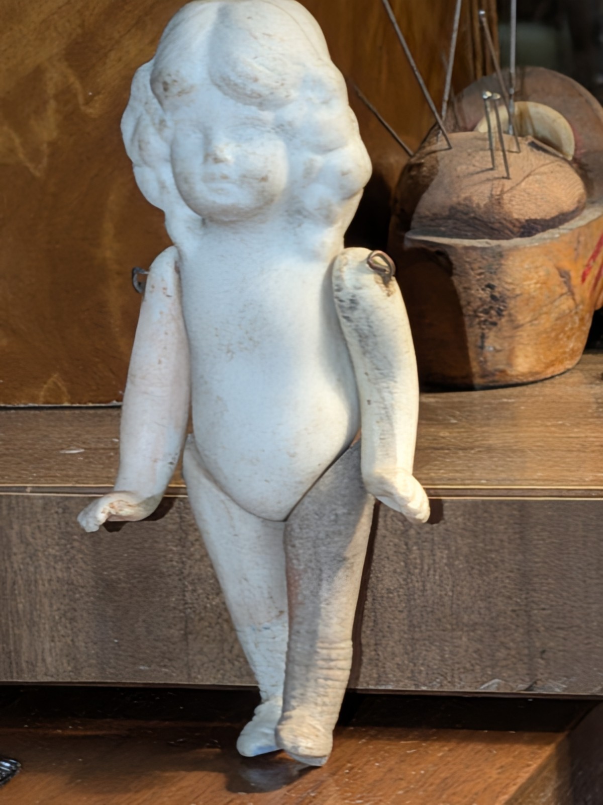 Antique Bisque Doll 4" inch German Made 1880-1900 4 Limbs Intact, No Damage!