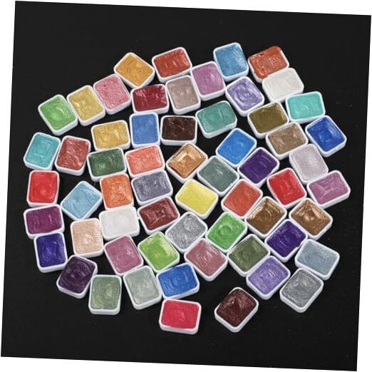 Metallic Watercolor Paint Set 60 Colors, Art Supplies Watercolors Paint Kit 
