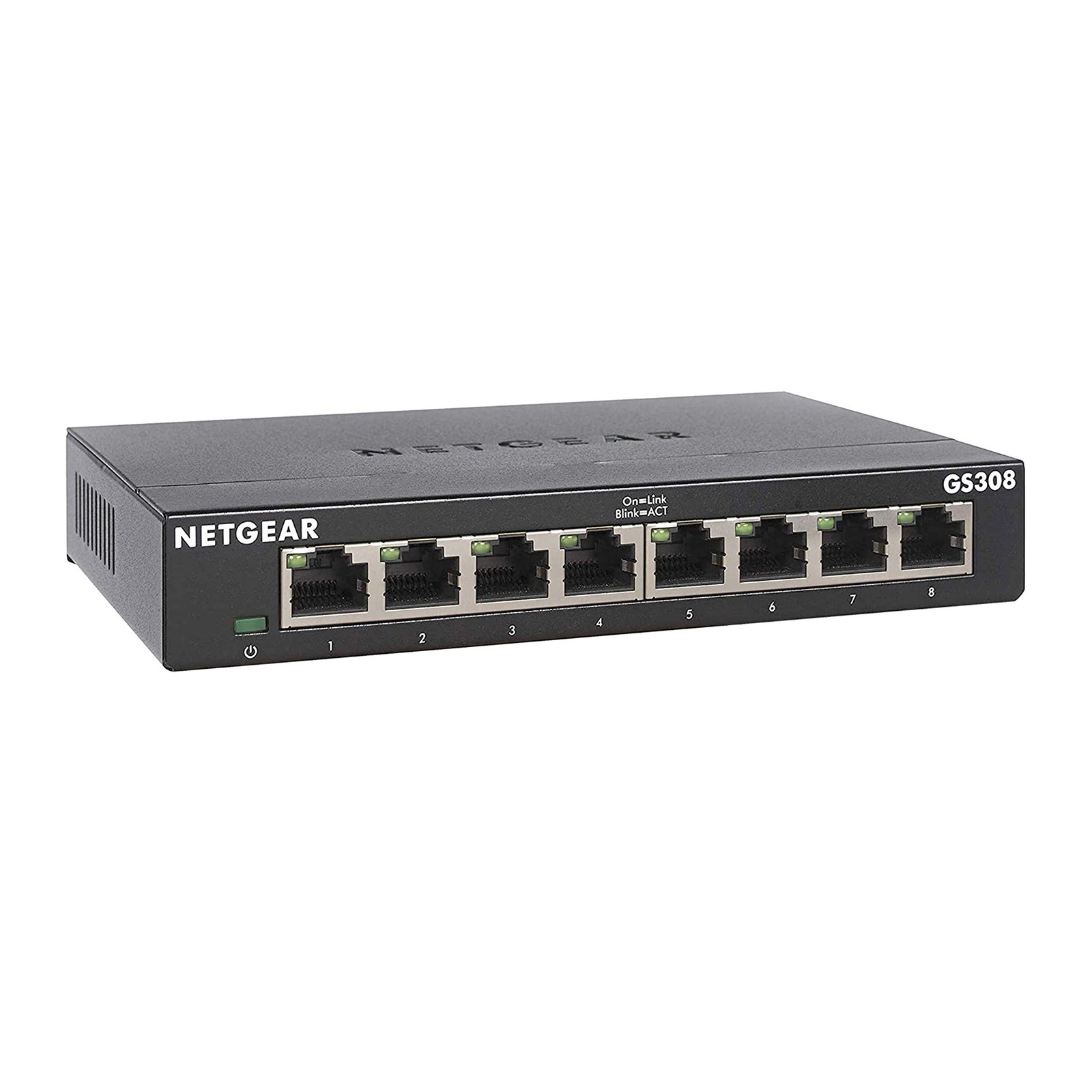 NETGEAR 8Port Gigabit Ethernet Unmanaged Essentials Switch GS308  Home Networ...