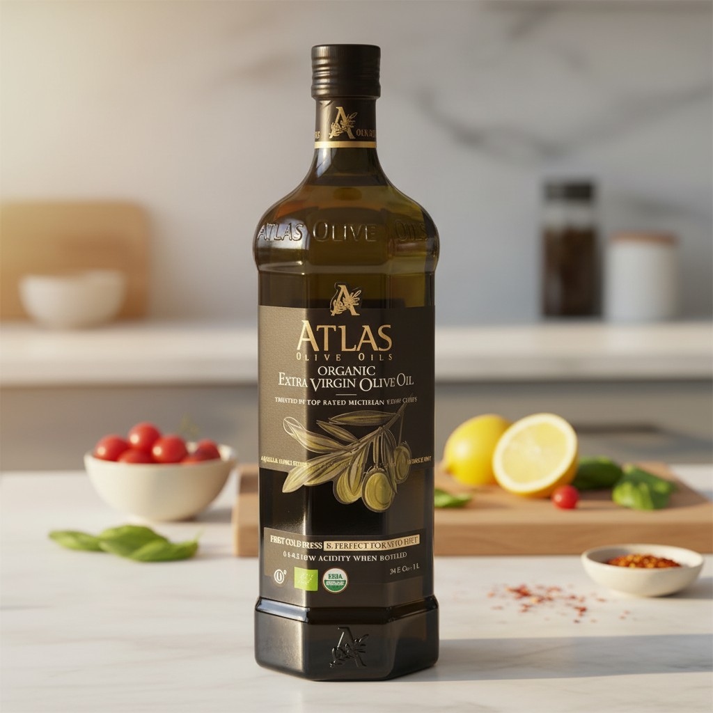 Moroccan Organic Extra Virgin Olive Oil 1L - Sustainably Sourced,