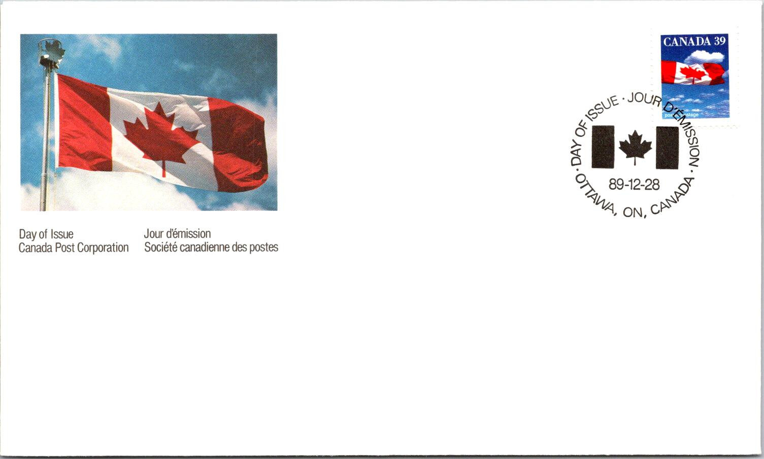 FDC Canada - National Flag of Canada Photo 1989 - A00112