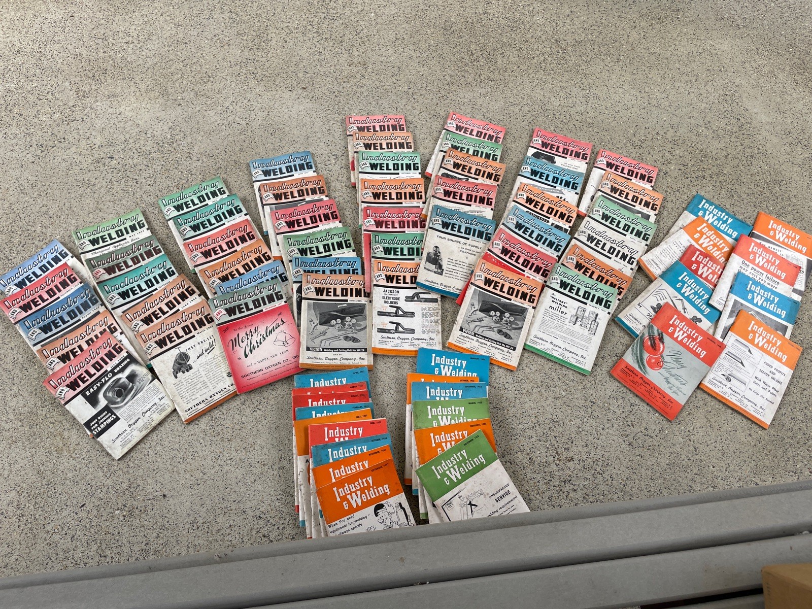 Very musty condition! Industry and Welding Magazine lot various dated 1946-1952