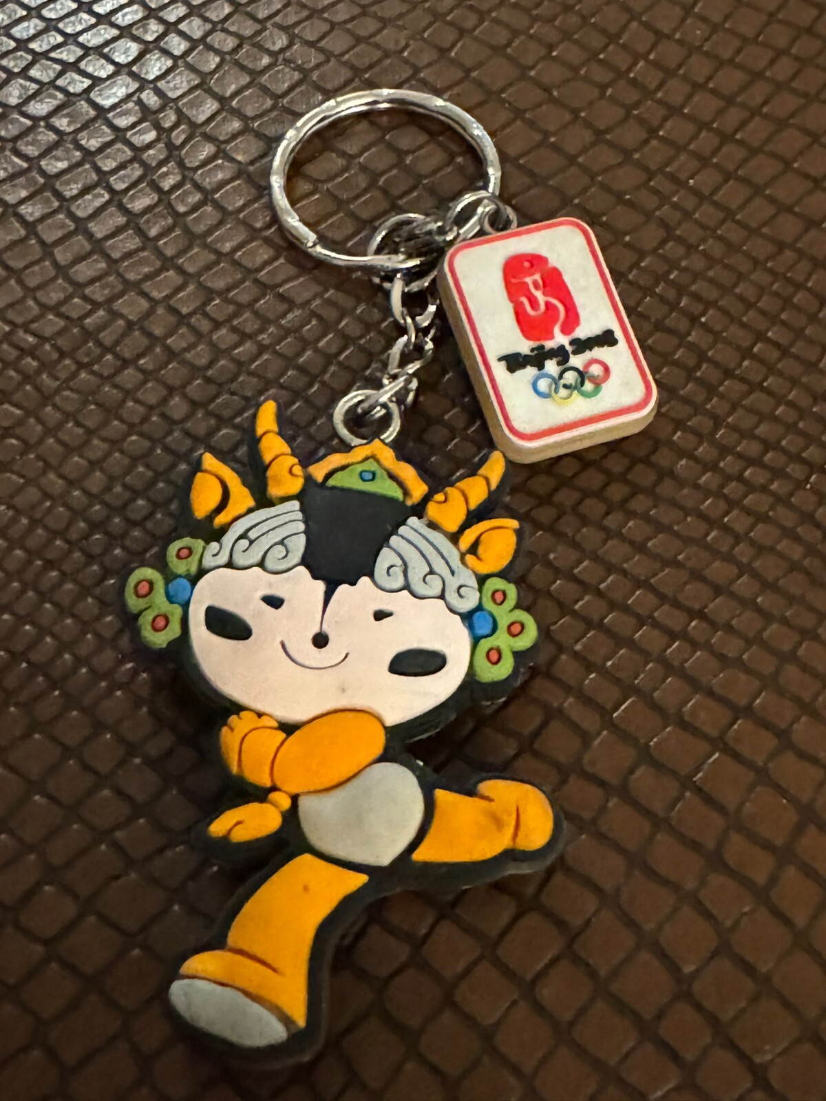 Orange Beijing 2008 Olympics Games Mascot Keychain Key Ring