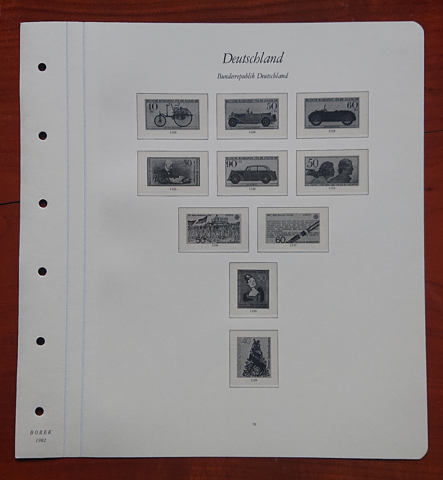 Vordruckblatt Federal Republic Germany Borek 1982 S 92 Classic Car Hambach Party