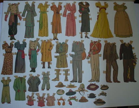 Paper Doll Clothes 1950s Vintage