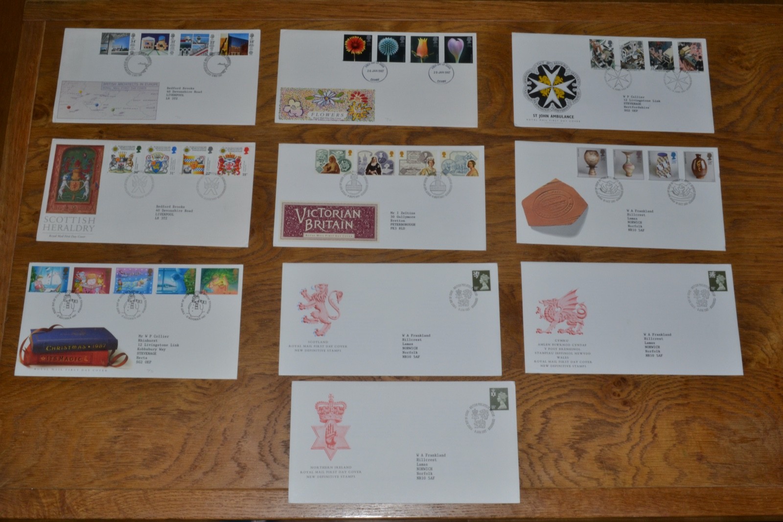 Selection of Post Office First Day Covers spanning 1987