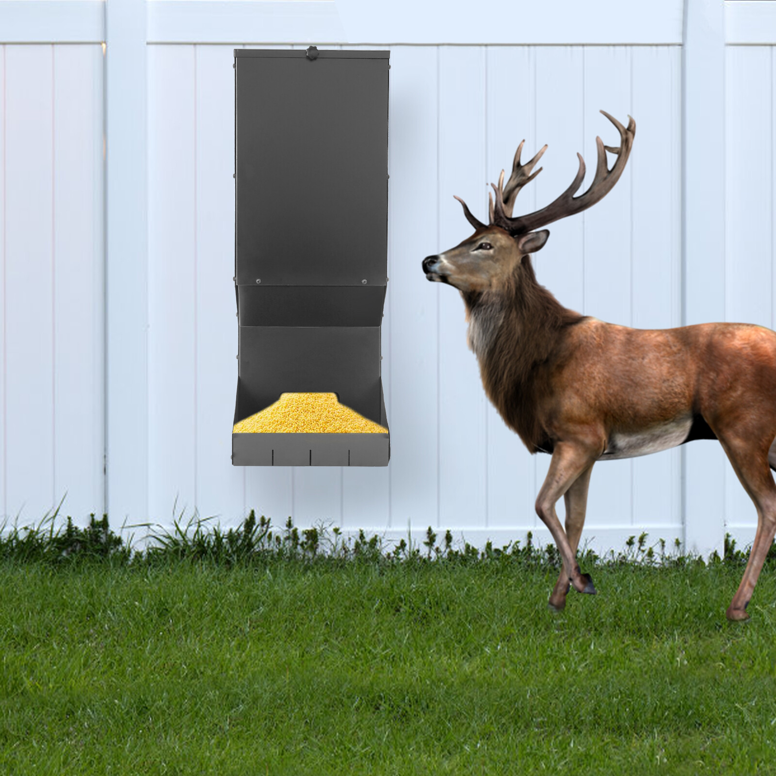 41.6L/11 Gallon Hanging Deer Feeder Box Heavy Duty Automatic Feeder Dispenser