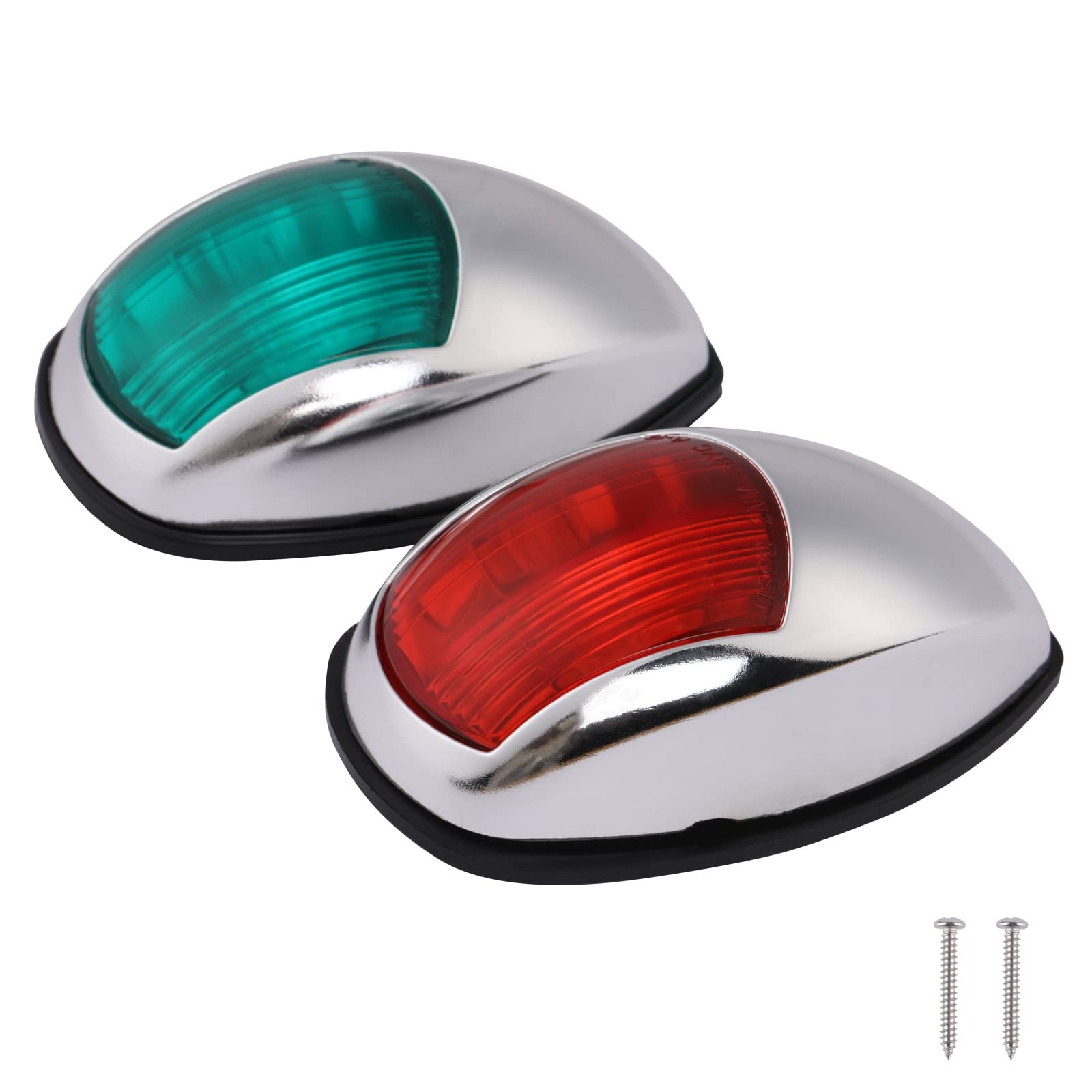 Besramtic Boat Navigation Lights Red and Green Bow Light 4.07 Inches, clear 