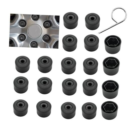 20PCs Car Wheel Nut Cover, Lug Nut Covers, VW Wheel Center Cap, Durable Black