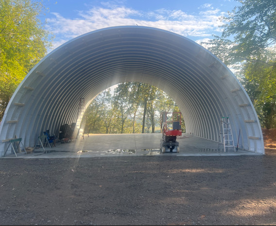 Q30x30x14 Engineered Steel Building Kit | DuroSPAN Clear-Span Arch | Open Ended