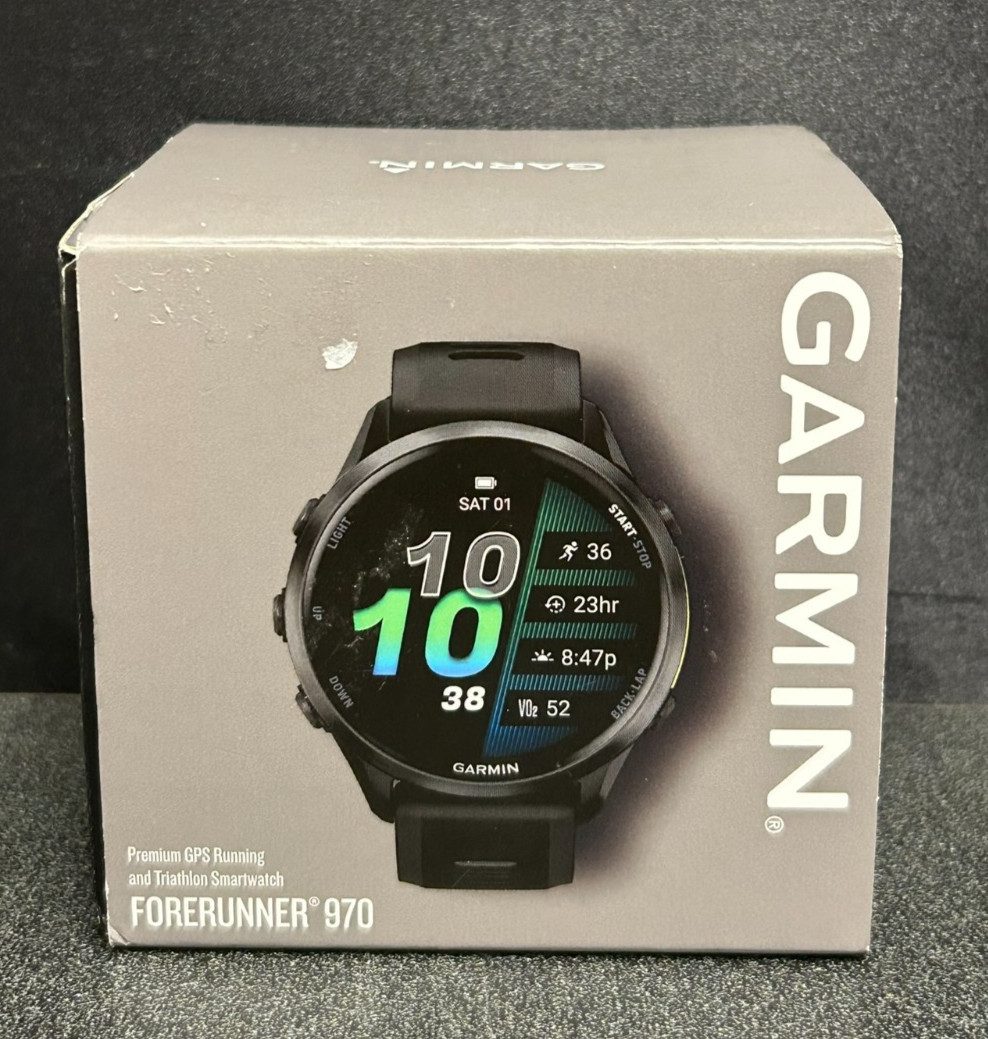 Garmin Forerunner 970 Premium GPS Running and Triathlon Smartwatch Black/Gray