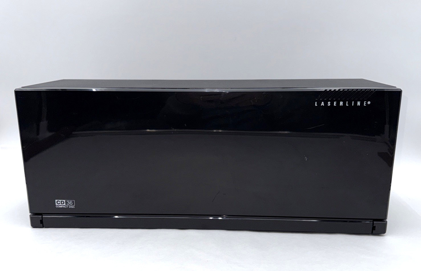 LaserLine CD Storage Cabinet Holds 36 Compact Discs Wall Mount Black