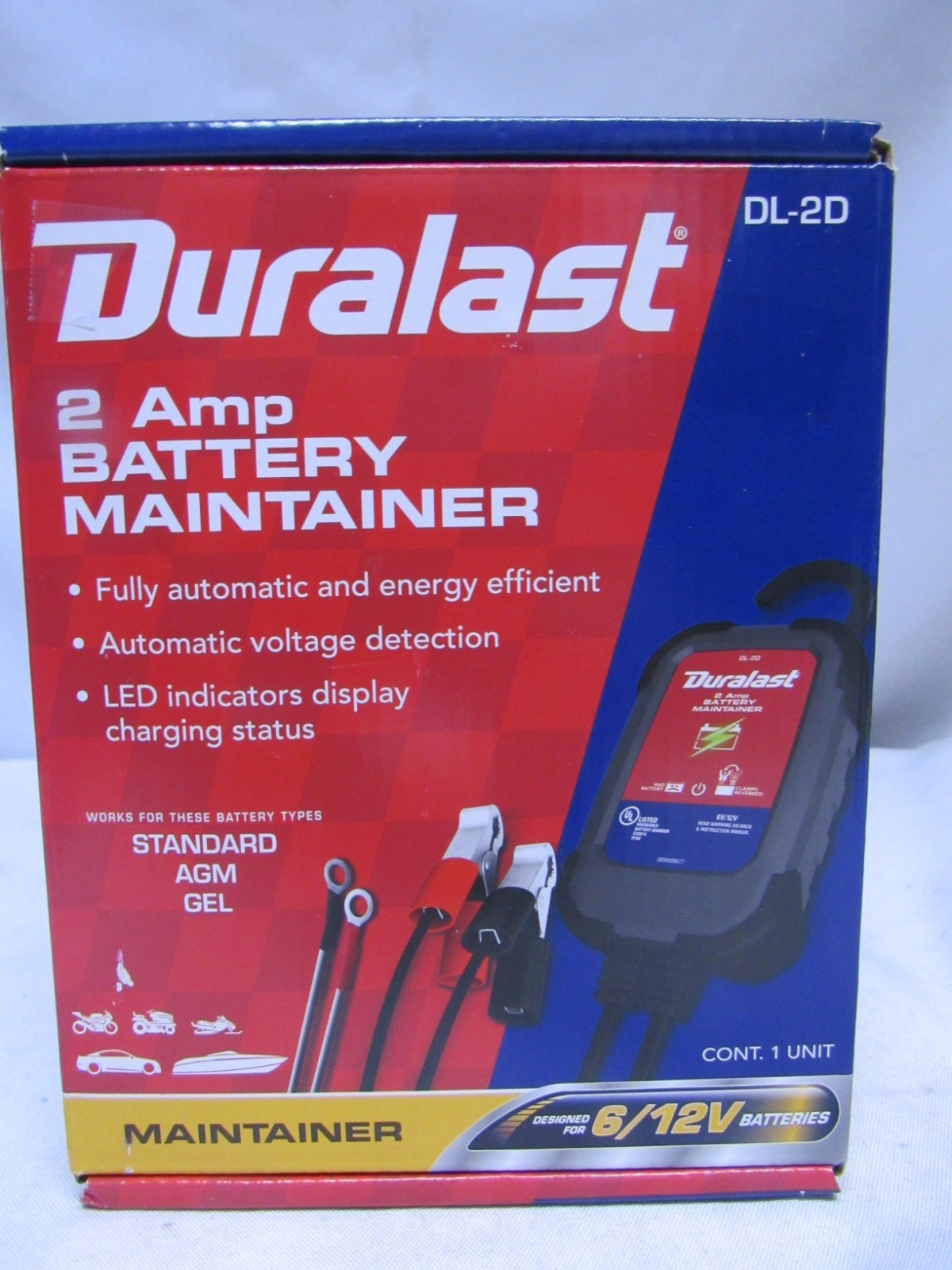 NEW Duralast DL-2D 2 Amp Battery Maintainer