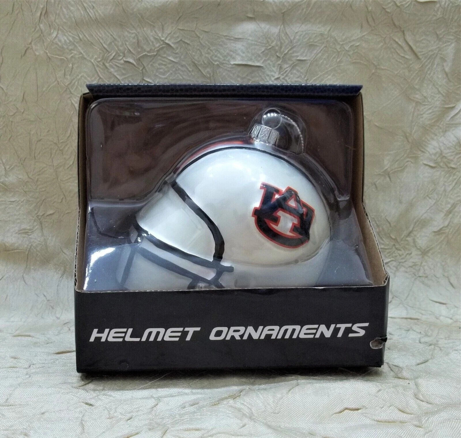 Auburn University Glass Football Helmet Christmas Ornament Tigers NCAA New