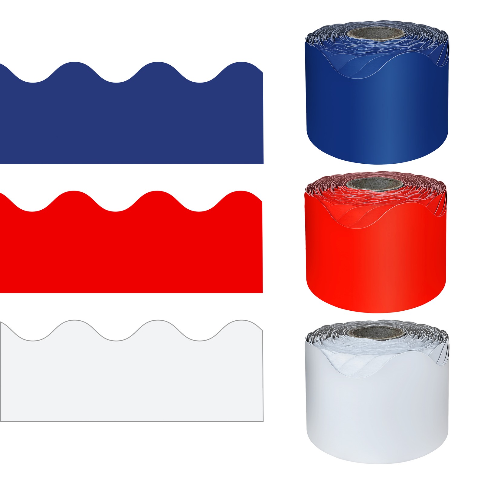 Carson Dellosa 65' Patriotic 3 Pack Rolled Bulletin Board Border Set (3 rolled