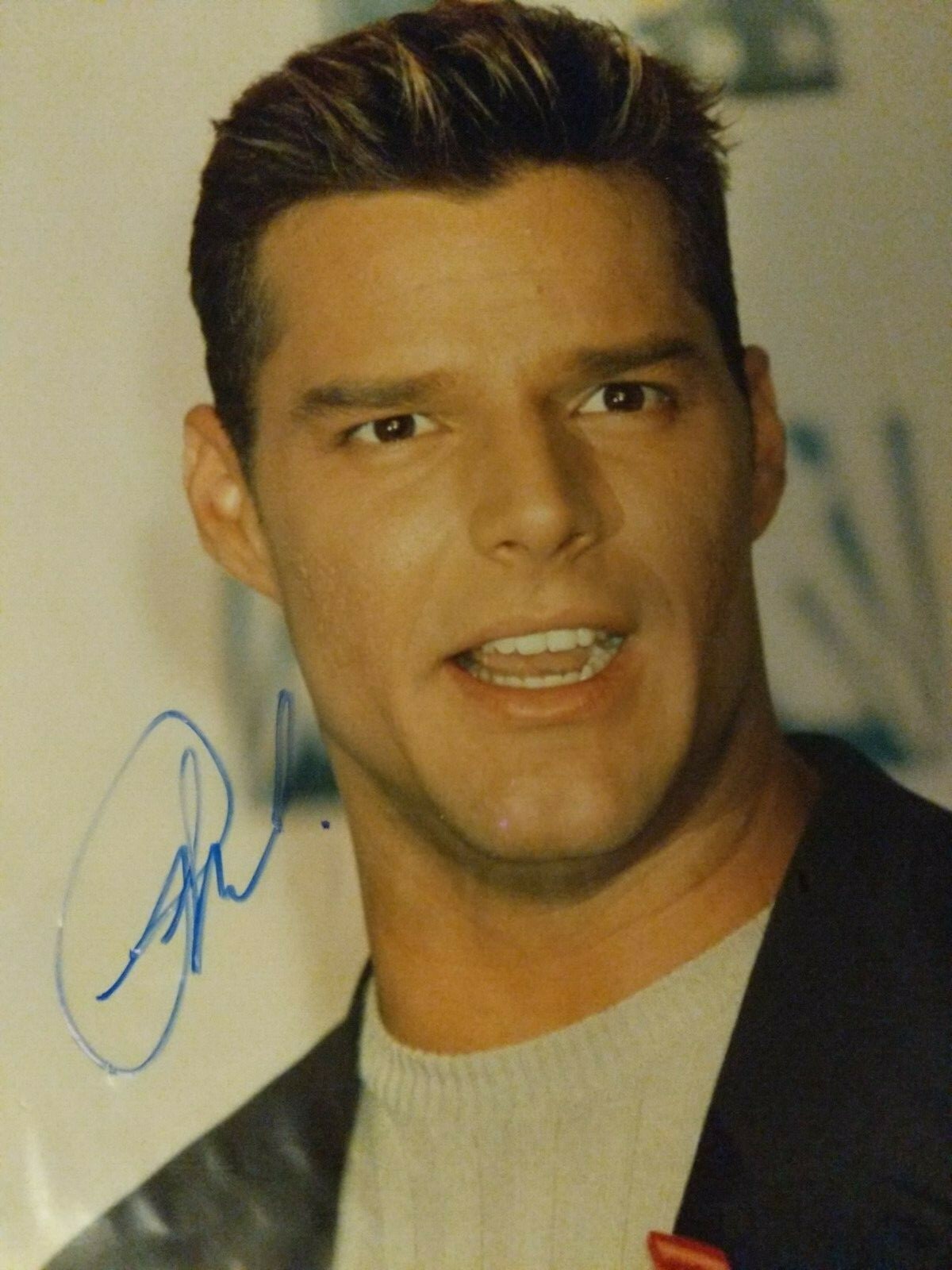 Ricky Martin Signed Color IN PERSON Close Up RP 8X10 Photo