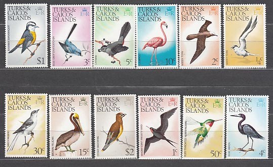 Turks And Caicos - Yvert Mail 379/90 ** Mnh Fauna Birds