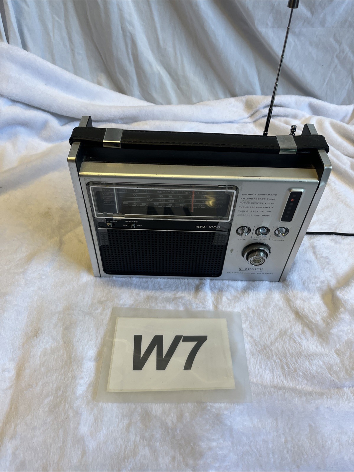 ✅✅ Zenith RG1000Y 6 Band Solid State Vintage Radio AM FM VHF Parts Good  🔹