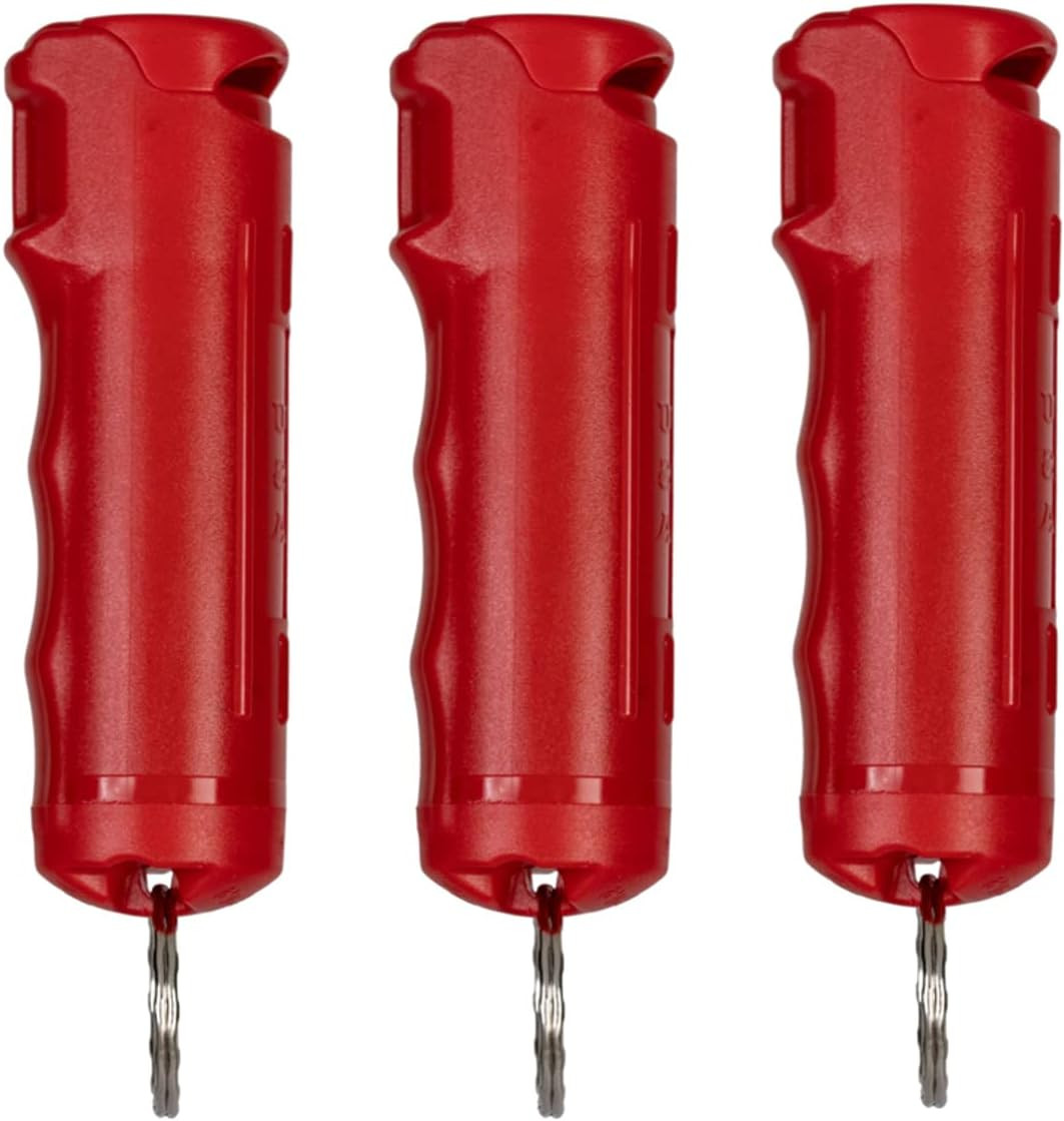 Police Magnum Keychain Pepper Spray Flip Top Safety 3 Pack 1/2Oz- Maximum Heat S