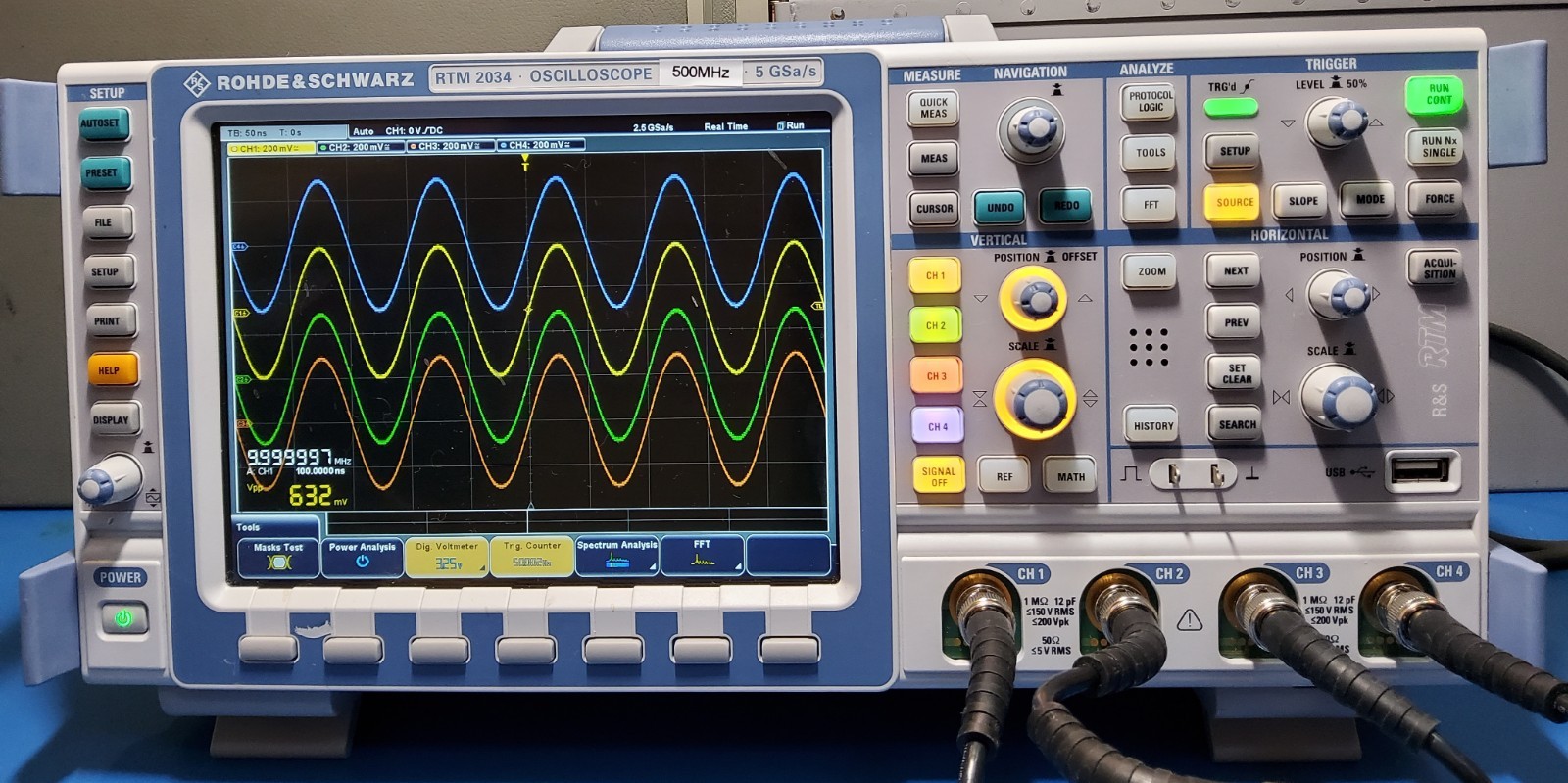 Rohde & Schwarz RTM2034 Oscilloscope 500MHz, 5GS/s + many options = RTM2054