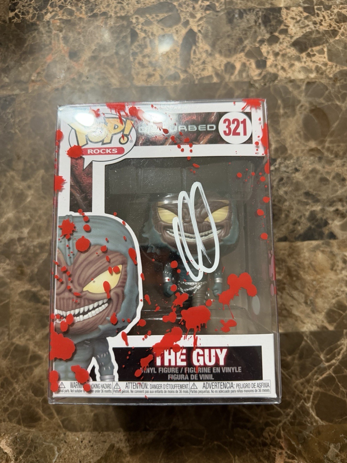 David Draiman Signed Autographed Funko POP! Figure Disturbed The Guy BAS BU81925
