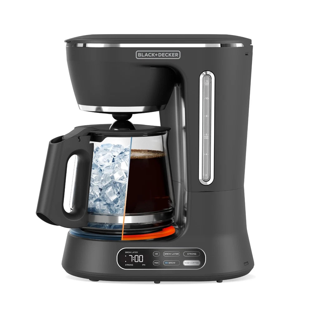 Black Decker Splitbrew 12 Cup Programmable Coffee Maker Hot and Iced Coffee