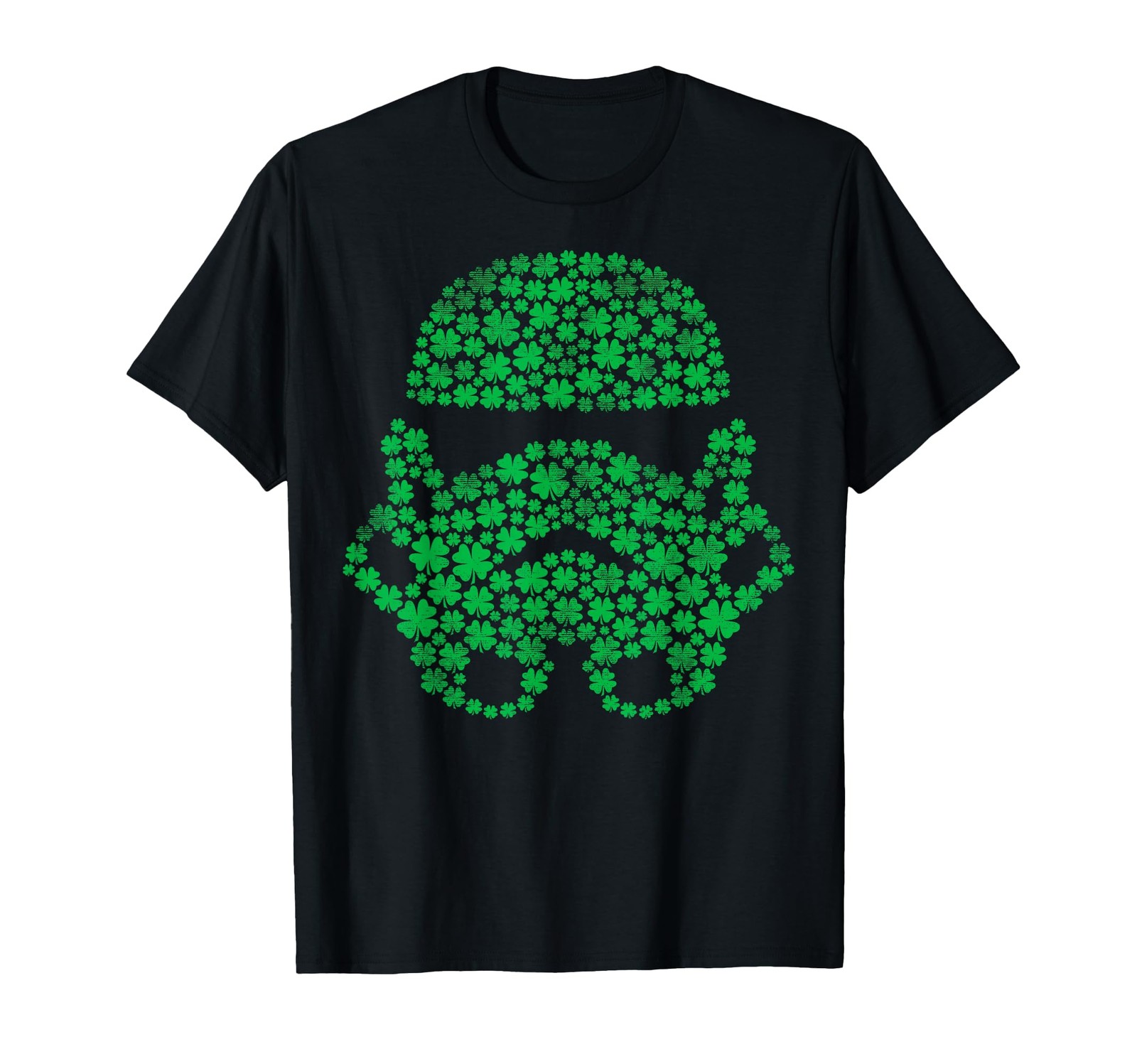Star Wars Stormtrooper Clovers St. Patrick's Day Disney+ T-Shirt Small, Black 