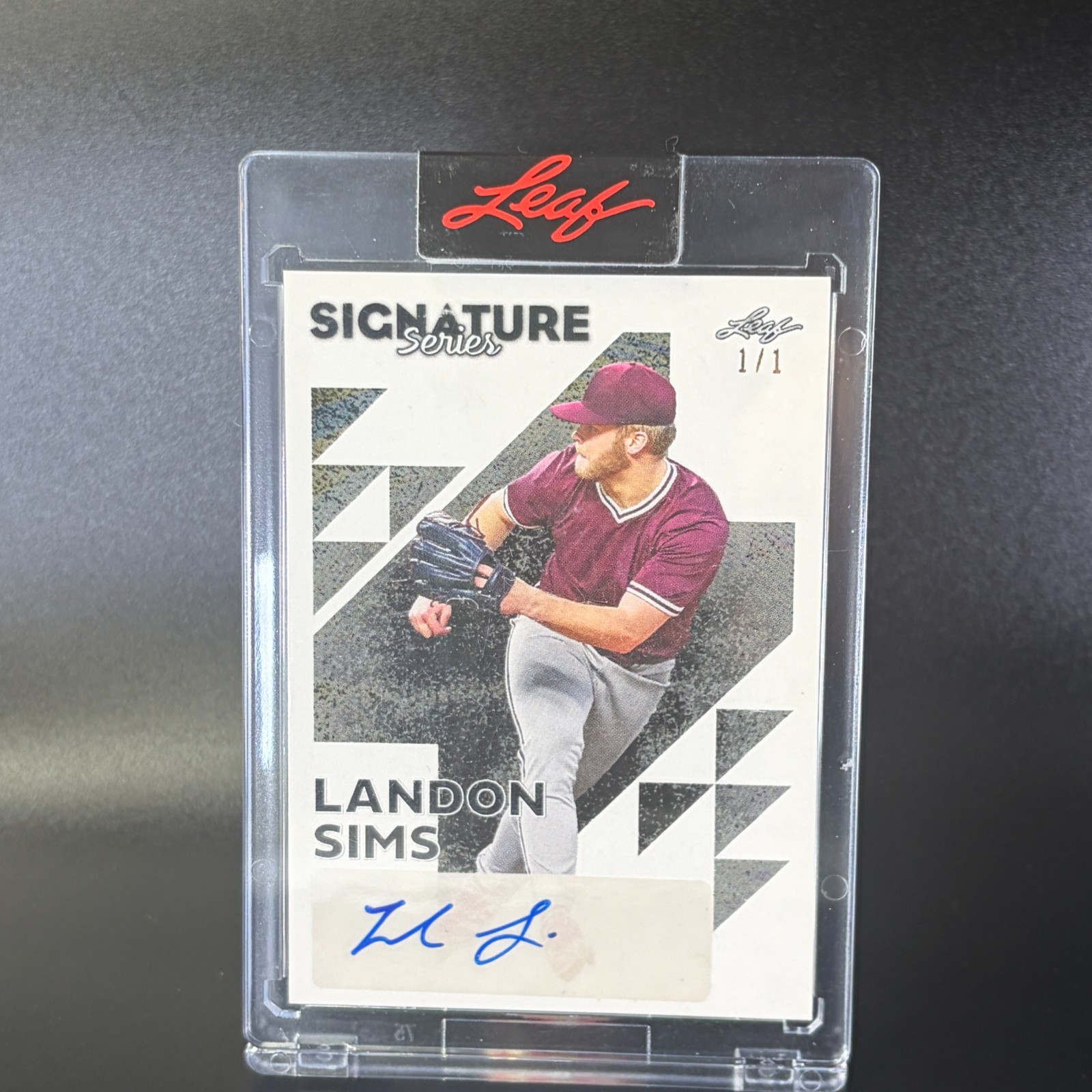 2023 Leaf Signature Series 1/1 Landon Sims Autograph