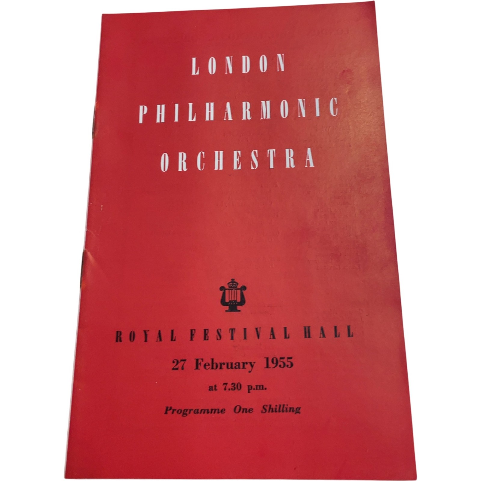 London Philharmonic Orchestra Programme Royal Festival Hall 27 February 1955