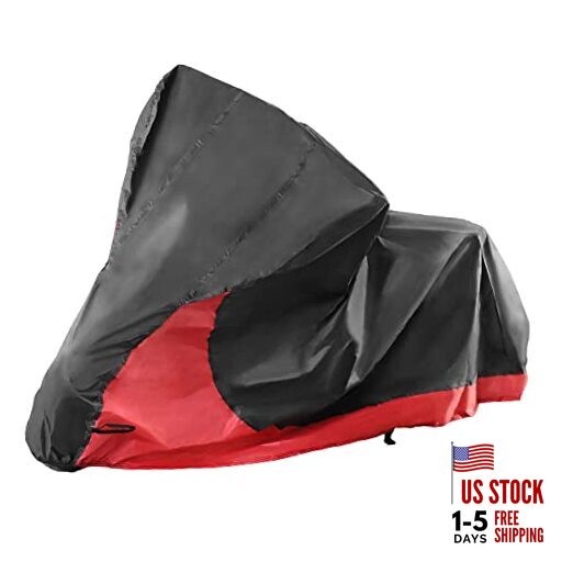  2 in 1 Motorcycle Cover Waterproof Protector for Harley Street Glide Road 