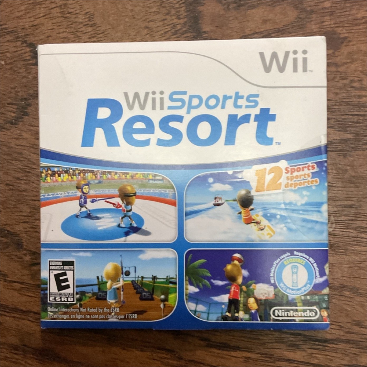 Nintendo Wii Original Sports Resort Box Art Insert Cover English French