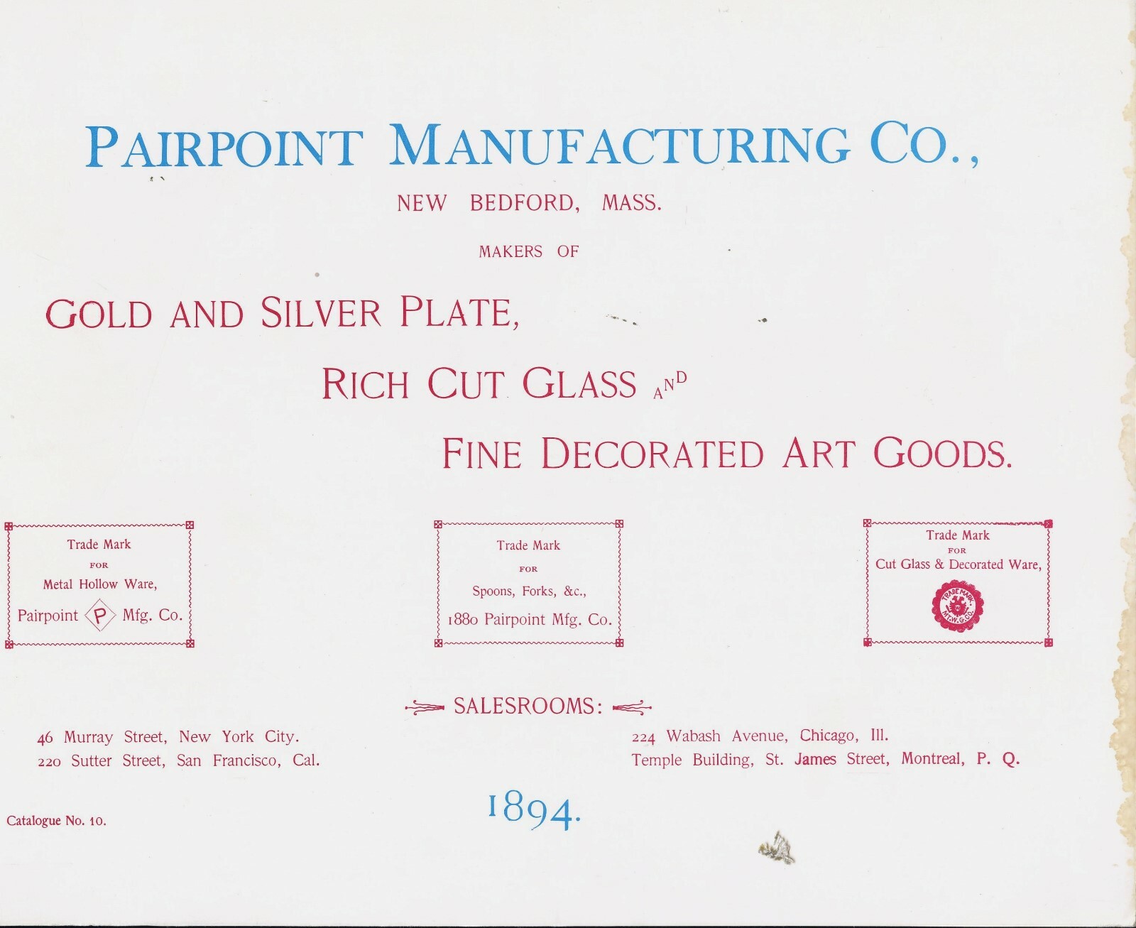 Antique Pairpoint Glass Silver Designs / 1894 Catalog Reprint Book + Values