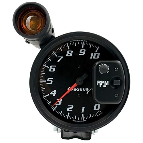  E6080 5" Tachometer 10K RPM Black Dial & Shift Light 
