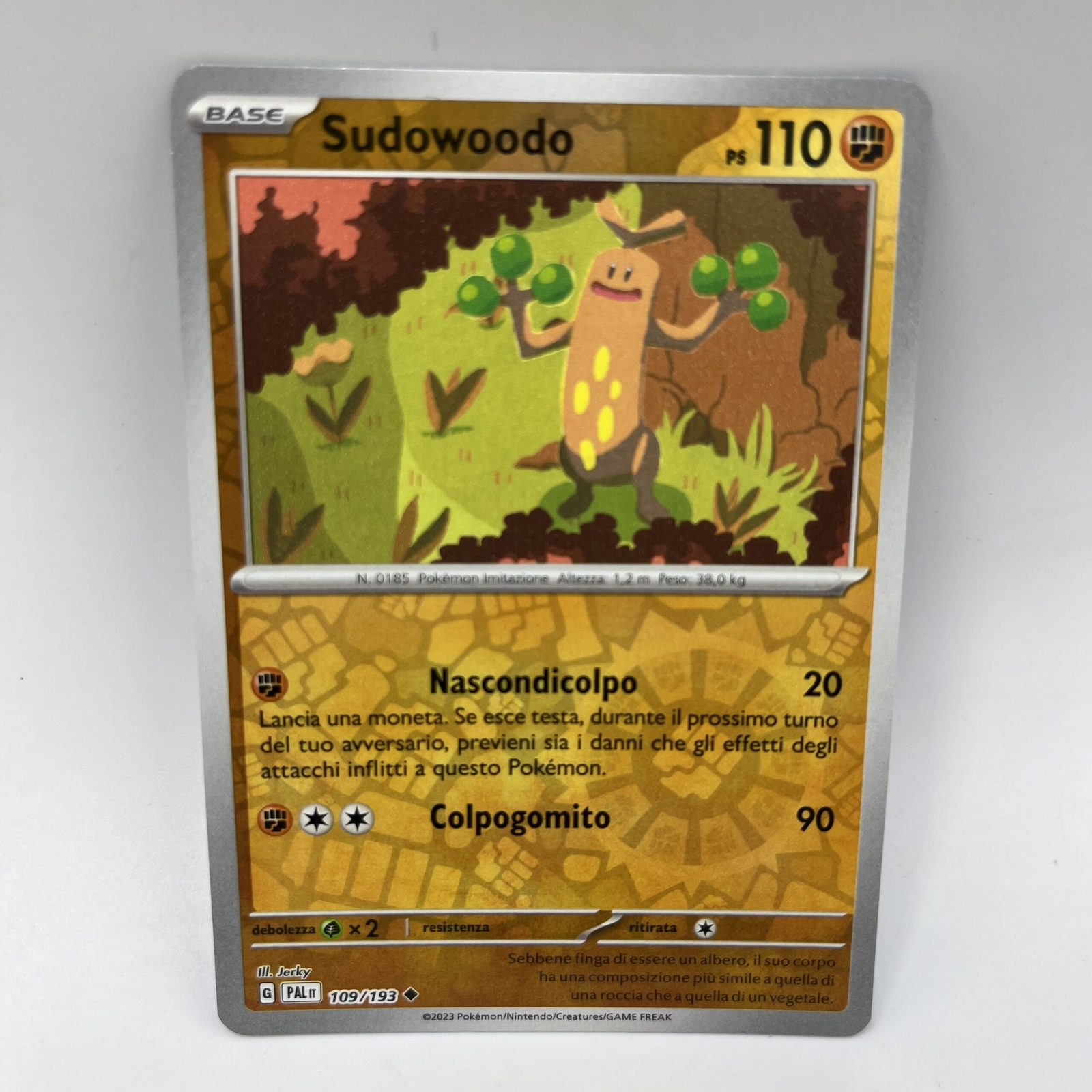 Pokemon Card Sudowoodo Uncommon Reverse (IT) | 109-193 Evolutions In Paldea