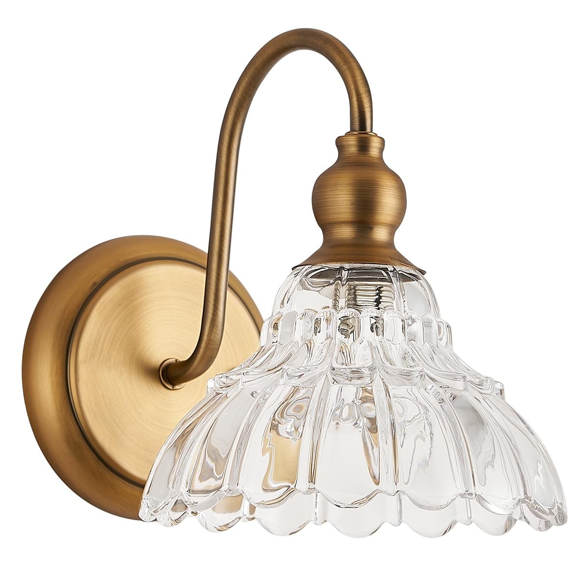 TLOLGT Vintage Brass Wall Sconce Bronze Bathroom Wall Light Made of Electropl...