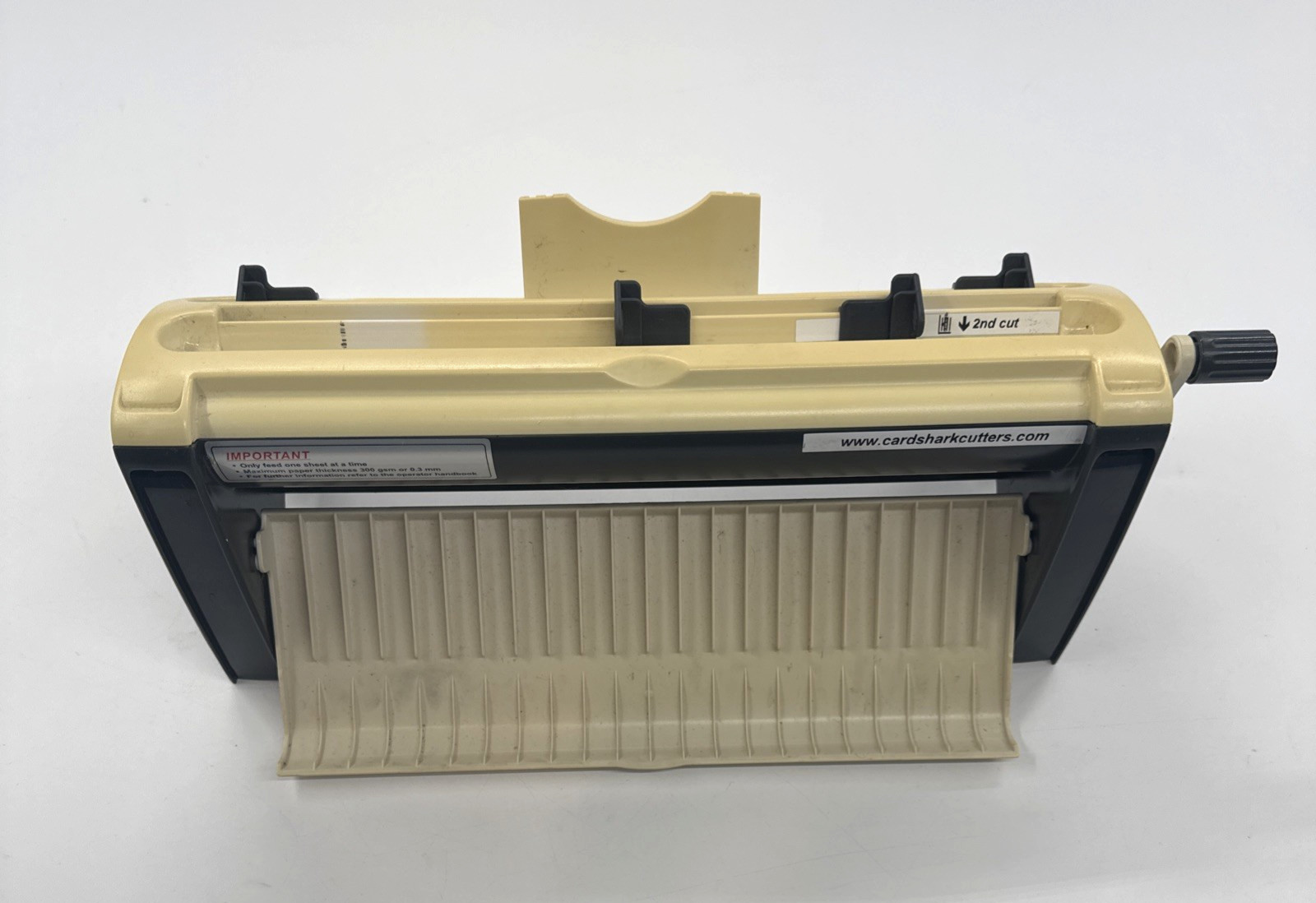 Vintage Rhematec Paper Swift Card Cutter Adjustable Hand Crank