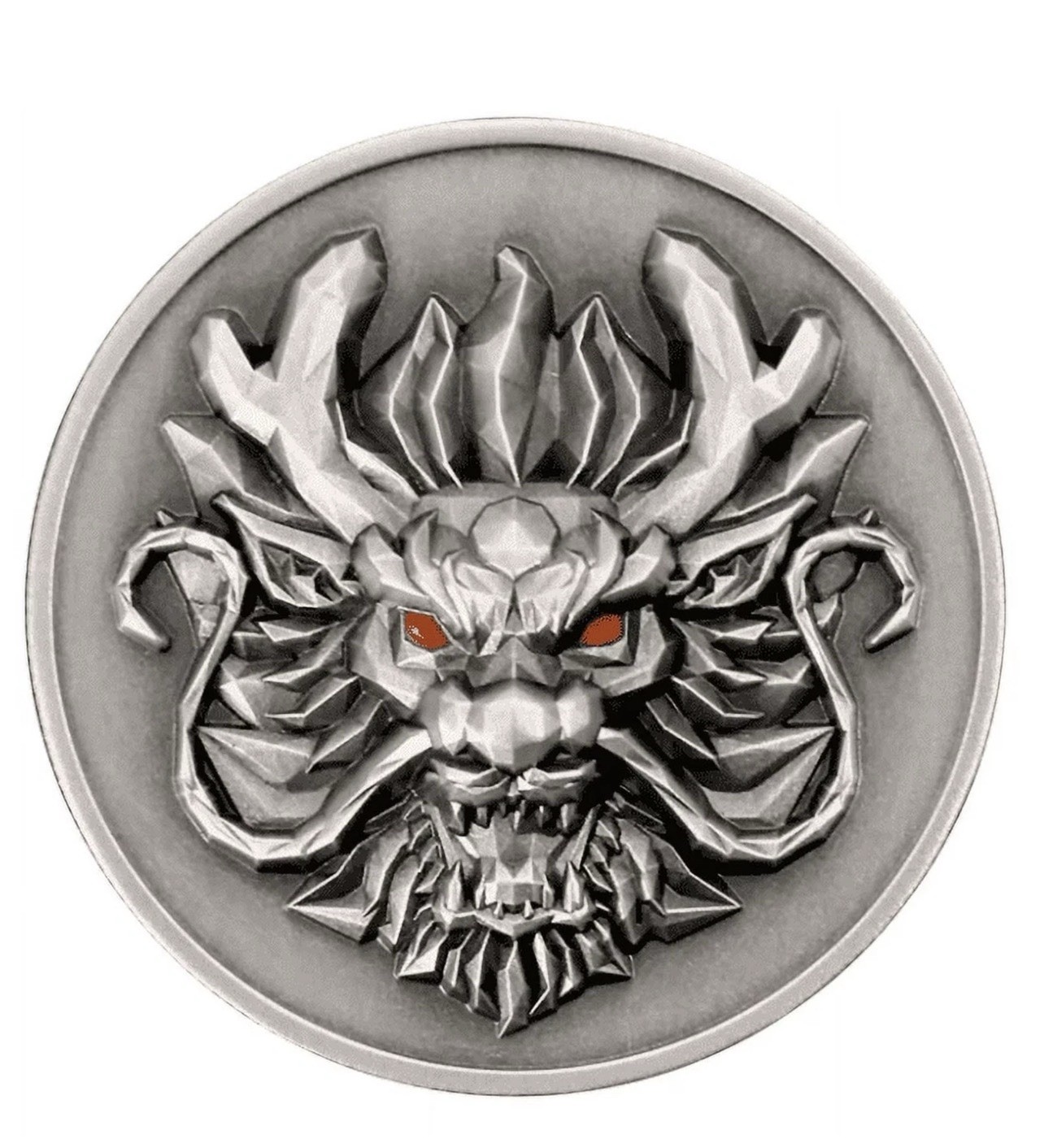 2024 Year of the Dragon 3D Ultra High Relief 1 oz Antique Silver Coin